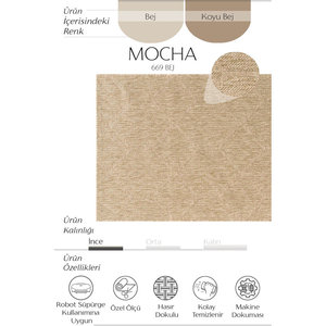 Moderno Corte Pila Beige Yute Mimbre Look Área Alfombra Muebles de sala de estar - Product Image 5