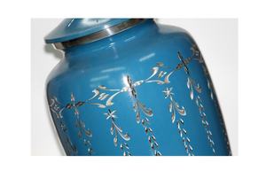 เพชรแกะสลักสีฟ้า Urn สำหรับขี้เถ้ามนุษย์ - Product Image 5