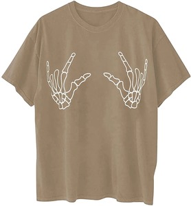 T-shirt décontracté pour femmes, à porter au quotidien, t-shirt à la mode pour femmes, coupe ajustée, chemise en coton de style vintage pour femmes - Product Image 1