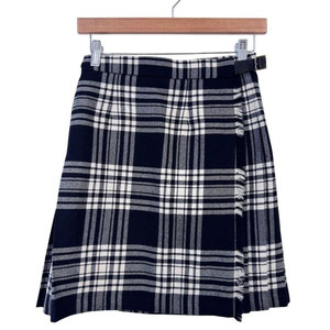 Minifalda Escocesa de Tartán para Mujer, Talla Personalizada, de Lana, Plisada, con Hebillas, Diseño a Cuadros Negros, para Chicas Escocesas - Product Image 1