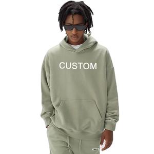 High Quality Winter Oversized Zipper-Up <b>Hoodies</b> <b>for</b> <b>Men</b> Custom Logo Print Digital <b>Plain</b> Dyed Cotton Drop-Shoulder Design - Product Image 1