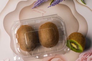 Kiwi 2 PC (55mm) en PET transparent avec paroi ventilée, Kiwi 2 PC (55mm), – Capacité, Gamme Agriculture - PET en gros - Product Image 1