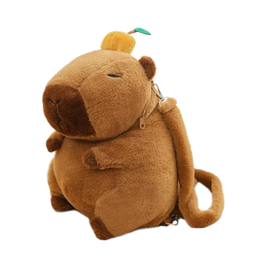 Mochila de Peluche de Capibara Adorable con Correa, Súper Suave, Naranja, Juguete de Peluche, Regalo para Niños, Unisex, Algodón PP, Alivio del Estrés - Product Image 1