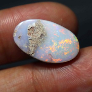 Opale naturelle australienne de 8 carats, opale de Coober Pedy, pierre précieuse en vrac, opale rouge feu, faite à la main pour la fabrication de bijoux - Product Image 3