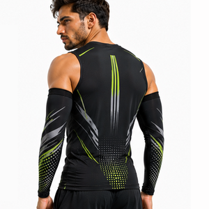 Manchons de compression athlétiques personnalisés pour hommes – Manches de protection respirantes et extensibles pour le sport, la course, le cyclisme et l'entraînement - Product Image 3