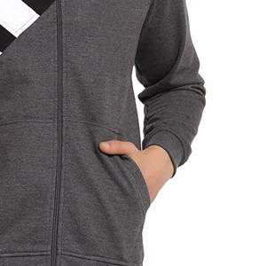 Fashion Winter Embroidered Zipper Hooded Sweater Long Sleeve Solid Color Cotton Polyester Hoodies for Men Polyester Fleece - Product Image 6