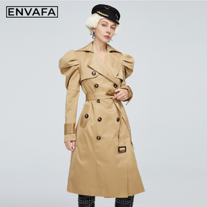 Gabardina de Alta Calidad para Mujer con Logotipo Personalizado, Gabardina Larga Cortavientos al por Mayor para Damas, Primavera, Otoño, Invierno - Product Image 6