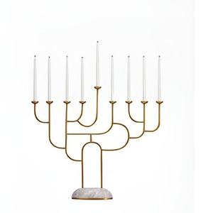 Ménorah décorative pour la Hanouka, style synagoge, pour la maison et les villas, éclairage de table - Product Image 5