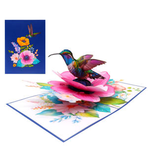 Best Seller 3D Pop Bird Flower Card <b>Handmade</b> Floral <b>Paper</b> Crafts Vietnam Top Trending Animal Style Offset Printing for Wedding - Product Image 4