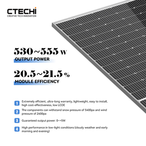 <span class=keywords><strong>CTECHi</strong></span> 580w 550w 660w Panneaux solaires panneau solaire Pv à haute efficacité de qualité pour système de toit commercial - Product Image 6