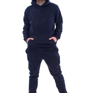 เสื้อสเวตเชิ้ตผ้าฟลีซแขนยาวแต่งขอบยางยืด กางเกงจ็อกเกอร์ผ้าคอตตอนผสม ปักโลโก้ตามสั่ง สีพื้น ผลิตตามแบบที่ต้องการ - Product Image 1