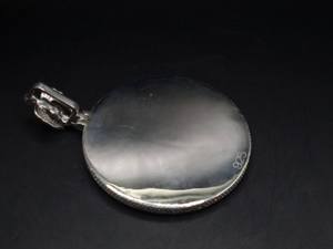 Silver Gold/Silver Plated Moissanite Custom Name Unisex Oval Medallion Heart Baguette <b>Angel</b> Wing Claw Setting Iced Pendant - Product Image 4
