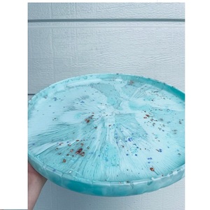 Ensemble de 3 bols à bijoux ovales en résine colorée, thème galaxie et plage, plat décoratif pour bibelots, présentoir à parfums, décoration de chambre - Product Image 4