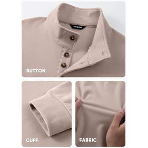 Pull à col montant en molleton léger décontracté pour homme personnalisé, à manches longues, sweat-shirt - Product Image 1