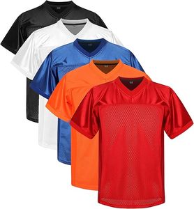 Camiseta de Fútbol de Manga Corta con Cuello en V Roja para Hombre, Transpirable, de Corte Regular, Ropa Deportiva para Adultos - Product Image 3