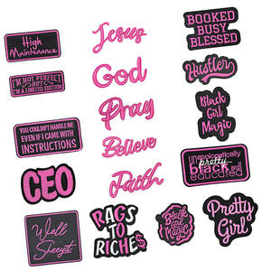 Parches de fieltro no tejido termoadhesivos de dibujos animados para ropa, bordados, aceptan logotipo personalizado, para coser en sombreros - Product Image 1