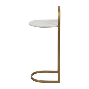 Elegante Mesa de Bebidas con Pedestal, Tapa Redonda y Base Esculpida Inspirada en Piedra, Diseño de Columna Delgada, Perfecta para Bares con Estilo - Product Image 4