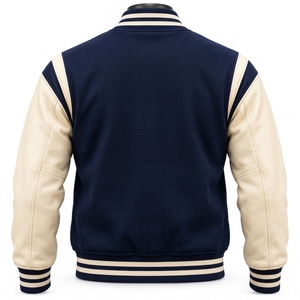 Chaqueta Varsity para Hombre de Alta Calidad, Corte Cómodo, Estilo Moderno, Chaqueta Clásica de Béisbol con Letras Bordadas, Cuello, Puños y Dobladillo Acanalados - Product Image 2