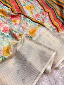 Sari en soie pour occasions spéciales, bordure jacquard, pallu assorti, chemisier assorti, style moderne, toutes saisons, séchage rapide, coupe classique, Saurya Life - Product Image 3