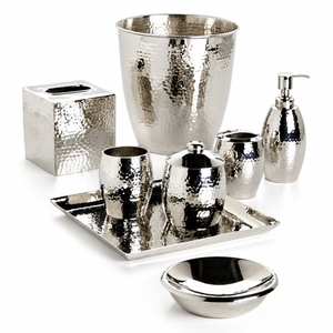 Premium Stainless Steel Hammered Brass <b>Bathroom</b> <b>Set</b> Customizable Eco-Friendly 8-Piece Golden Metal <b>Bathroom</b> <b>Accessories</b> <b>Set</b> - Product Image 6