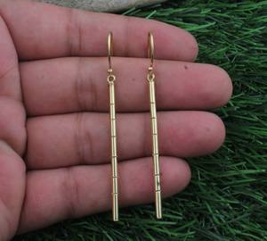 Pendientes Colgantes Chapados en Oro, Pendientes de Plata de Ley 925, Pendientes Colgantes Vintage Hechos a Mano para Bodas, Aniversarios y Fiestas - Product Image 3