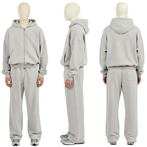 Conjunto Deportivo Informal Unisex de Alta Calidad, Diseño Nuevo, Chaqueta con Capucha y Pantalones Deportivos para Gimnasio y Running, Venta al Por Mayor - Product Image 1