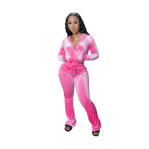 Conjuntos de Mujer 100% Algodón de Pakistán, Personalizables OEM/ODM, Conjuntos de 2 Piezas con Decoración de Encaje, Pantalones Deportivos, Traje Deportivo - Product Image 1