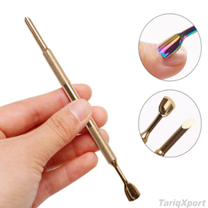 Meilleures ventes Xuchuang TX--124, pousse-cuticules double tête en acier inoxydable, 3 couleurs, réutilisable, durable, accessoires pour salon de manucure - Product Image 3