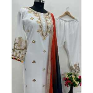 Bas supérieur et ensemble Dupatta pour femmes à la mode belle tenue de fête - Product Image 2