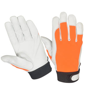 Guantes de seguridad de cuero de cabra de la mejor calidad para ensamblaje, trabajo en almacenes y jardinería, guantes antideslizantes de cuero para ensamblaje. - Product Image 3