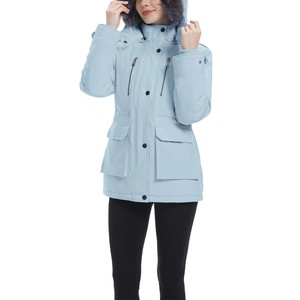 <b>Women's</b> Belted Winter <b>Parka</b> Jacket Warm Hooded Coat Insulated Fashion Outdoor Outerwear Wholesale Manufacturer Warm Winter - Product Image 2