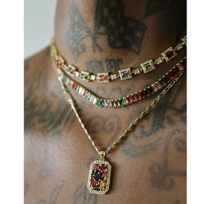 Cadena de gemas de moissanita con diamantes de imitación de lujo o accesorios de moda y para discoteca, disponibles al mejor precio - Product Image 1