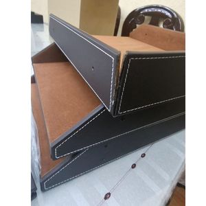 Custom Brand Desk Organizer Thipoten 3-Tier Stackable Letter Tray Holder Office Supplies Paper <b>File</b> <b>Magazine</b> Made Rajasthan - Product Image 3