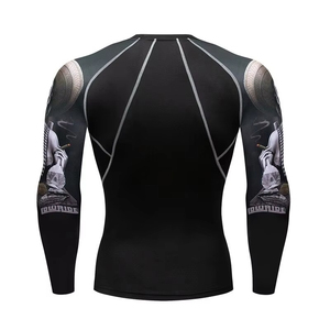 Mens UV Protection Rash Guard Long Sleeve Swimwear Men Short Sleeve Rash Guard Compression Gym Shirt Mens Rash Guard - Product Image 2