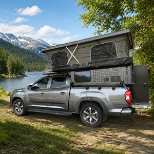 Capot de camion en aluminium avec auvent latéral et espace de rangement pour Ford F-150 avec benne de 5,5 pieds, en Oxford 600D - Product Image 3