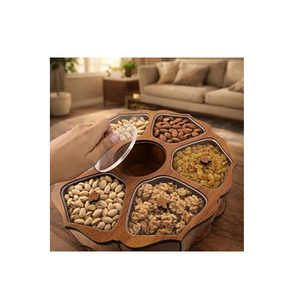 Caja rectangular económica con múltiples compartimentos para dulces/frutos secos/nueces, con el mejor estilo y un diseño único. - Product Image 3