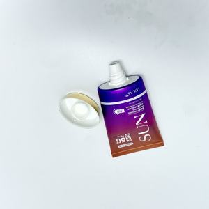 หลอดเคลือบ ABL เงาสูงคุณภาพสูง พร้อมการพิมพ์ออฟเซ็ตไล่เฉดสี 8 สี และฝาเกลียวชุบทอง สำหรับครีมกันแดด - Product Image 4