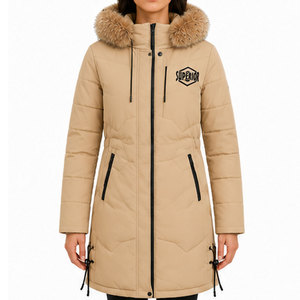 Parka d'hiver haut de gamme pour femme avec capuche à bordure en fausse fourrure et isolation épaisse pour une performance supérieure par temps froid - Product Image 1
