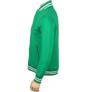 Veste de sport verte pour homme en coton, couleur unie, col rabattu, coupe classique, vêtement décontracté pour l'automne - Product Image 4