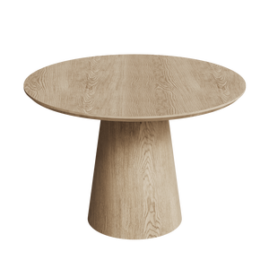 Tavolo da pranzo circolare moderno minimalista da 43 pollici in legno naturale colorato tavola rotonda in legno - Product Image 5