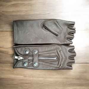 Gants de sport d'extérieur, conduite, équitation, style vintage, unisexe, antidérapants, compatibles écran tactile, avec sangle de poignet réglable et fermeture éclair - Product Image 5