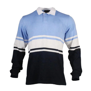 Chemises de rugby vintage personnalisées à manches longues, polo 100% coton, broderie lourde, logo, maillot de rugby pour hommes - Product Image 1