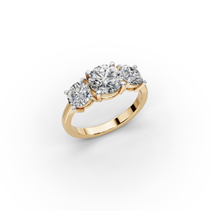Anillo de Diamantes Cultivados en Laboratorio de Lujo de 2.50 Ct con 3 Piedras, Corte Ovalado, Conjunto de Joyería Fina, Oro Blanco de 10K, Oro de 14K, Certificado IGI, Anillo de Compromiso - Product Image 1