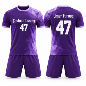 TESSUTO สีเทา สีส้ม ลายเฉียง ชุดฟุตบอล ผ้าสแปนเด็กซ์ โพลีเอสเตอร์ เสื้อเจอร์ซีย์ กางเกงขาสั้น ชุดคอวี ชื่อและหมายเลขแบบกำหนดเอง - Product Image 1
