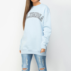Sweat-shirt à col rond pour femme, brodé, manches longues, prix d'usine, sweat-shirt et sweat-shirt à capuche pour femme, logo personnalisé - Product Image 3