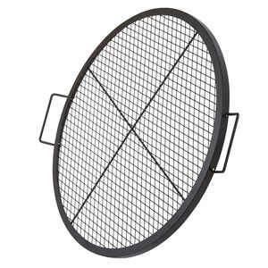 Griglia per Barbecue in Acciaio Resistente a Forma di X, Griglia Rotonda per Braciere con Supporto per Maniglia, Accessorio da Cucina Durevole - Product Image 3