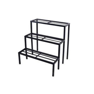 Support de plante sur mesure, design le plus récent, fait main, 3 niveaux, couleur noire, en fer. - Product Image 1