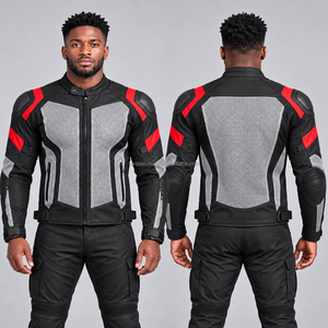 Chaqueta de malla para motociclistas con paneles de malla transpirable, acolchado protector, costuras duraderas y construcción ligera para motocicleta - Product Image 4