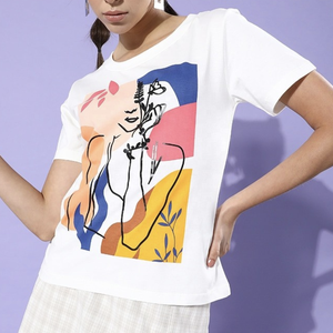 Của Phụ Nữ Chất Lượng Cao Quá Khổ Cotton T-Shirt Tùy Chỉnh In Thời Trang Phố Phong Cách Với Lỏng Phù Hợp Và Thả Vai - Product Image 6