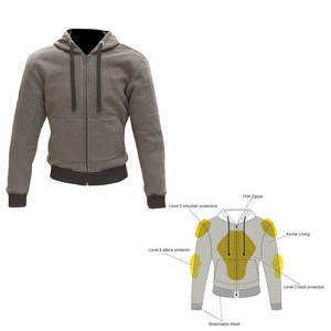 Hoodie de moto en polaire uni de qualité supérieure pour l'hiver, haute performance et protection - Product Image 1